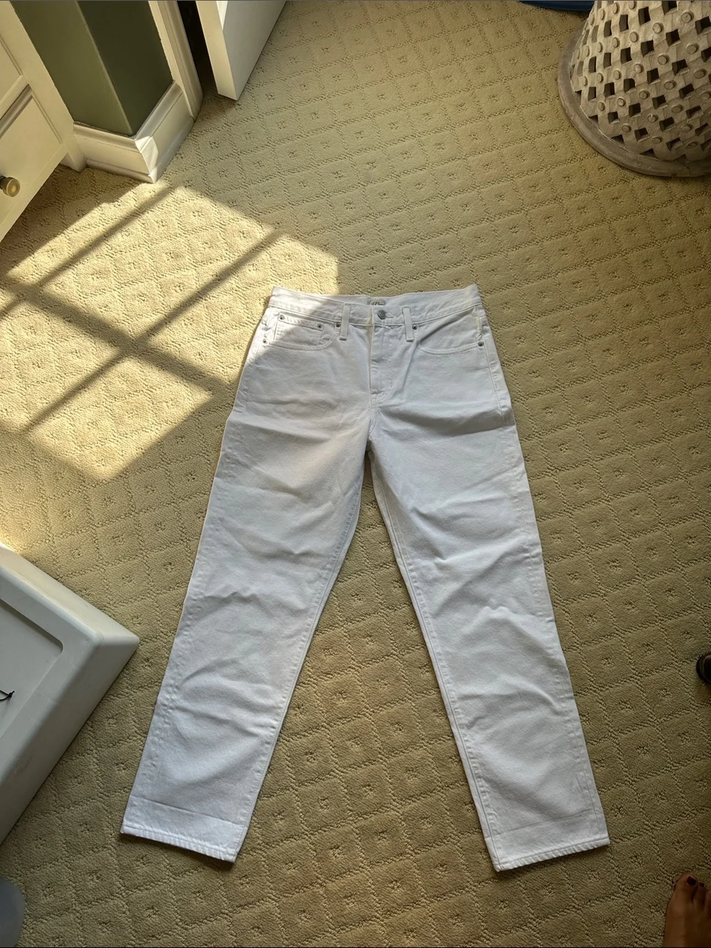 J. Crew White Women’s Straight-Leg Jeans
